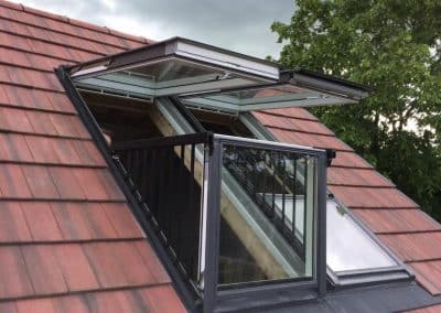 Loft conversion - full length windows with safety