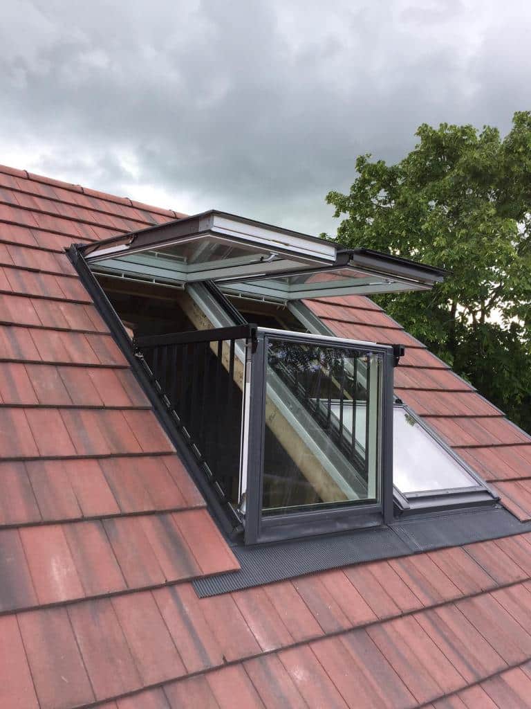 Loft conversion - full length windows with safety