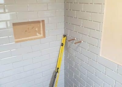 Loft conversion - tiled bathroom