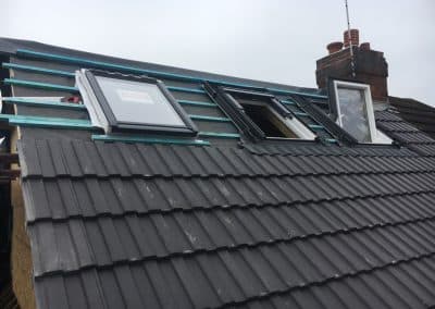 Loft conversion installing roof windows