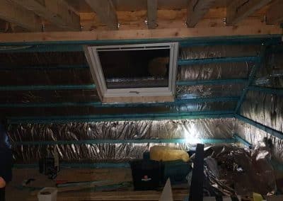 Loft conversion insulation process